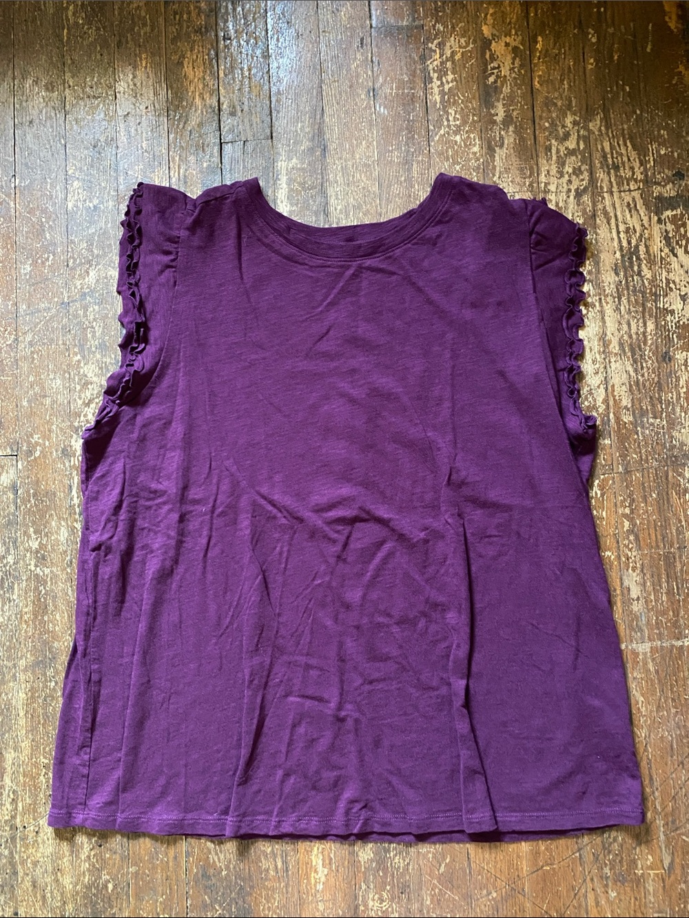 torrid Plum Ruffle Sleeve Tank Size 2X